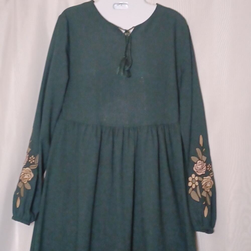 ELIT Life Green Maxi Dress With Embroidery. Size 38(6) - Picture 5 of 13